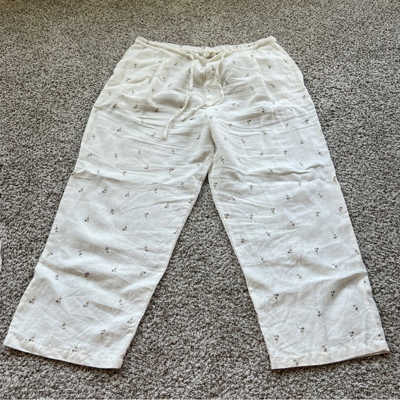 Deiji Studios the raglan set tiny flowers linen M/L - Picture 7 of 12